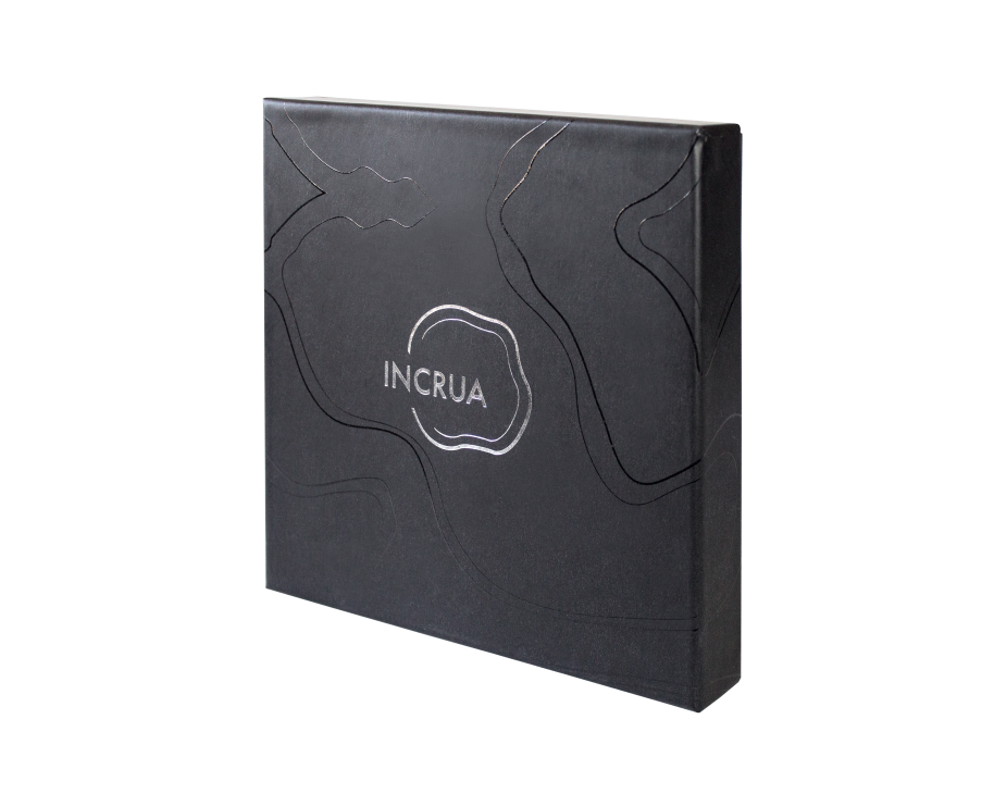 Подарочная коробка крышка-дно для ювелирных изделий "Incrua", черный,  220*200*40 мм