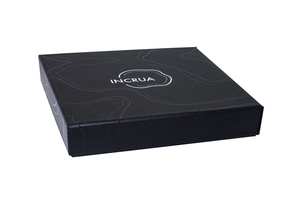 Подарочная коробка крышка-дно для ювелирных изделий "Incrua", черный,  220*200*40 мм