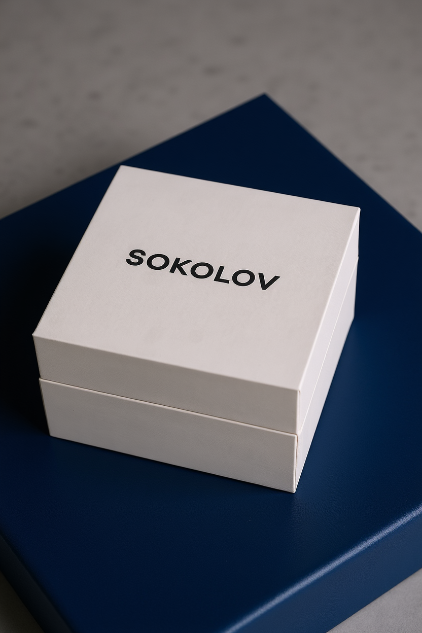 Подарочная коробка для ювелирных изделий "Соколов" 