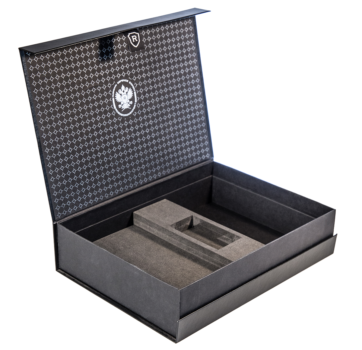 Подарочная коробка с клапаном на магните с ложементом "Rosoboronexport", 350*260*80 мм