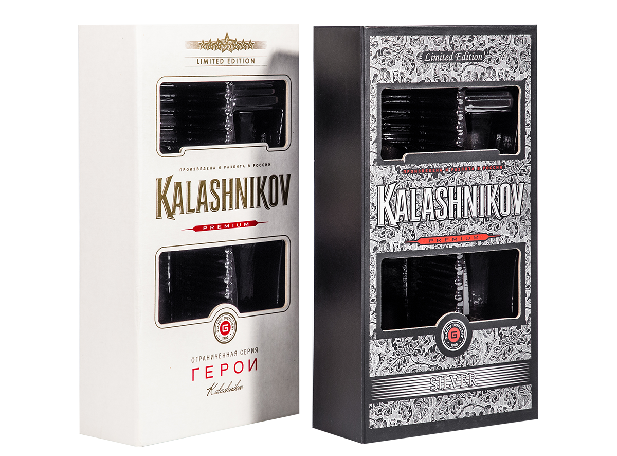 Подарочная коробка-книжка с вырубкой и формованным ложементом "Kalashnikov", 155*285*65 мм