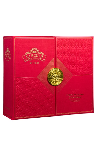 Подарочная коробка под бутылку "Ханская Gold"