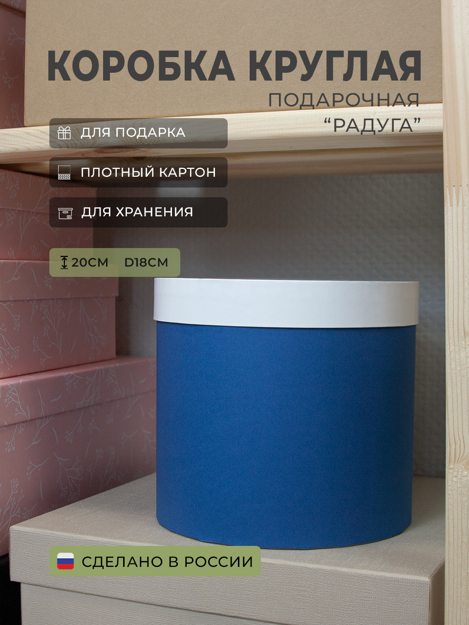 Круглые подарочные коробки