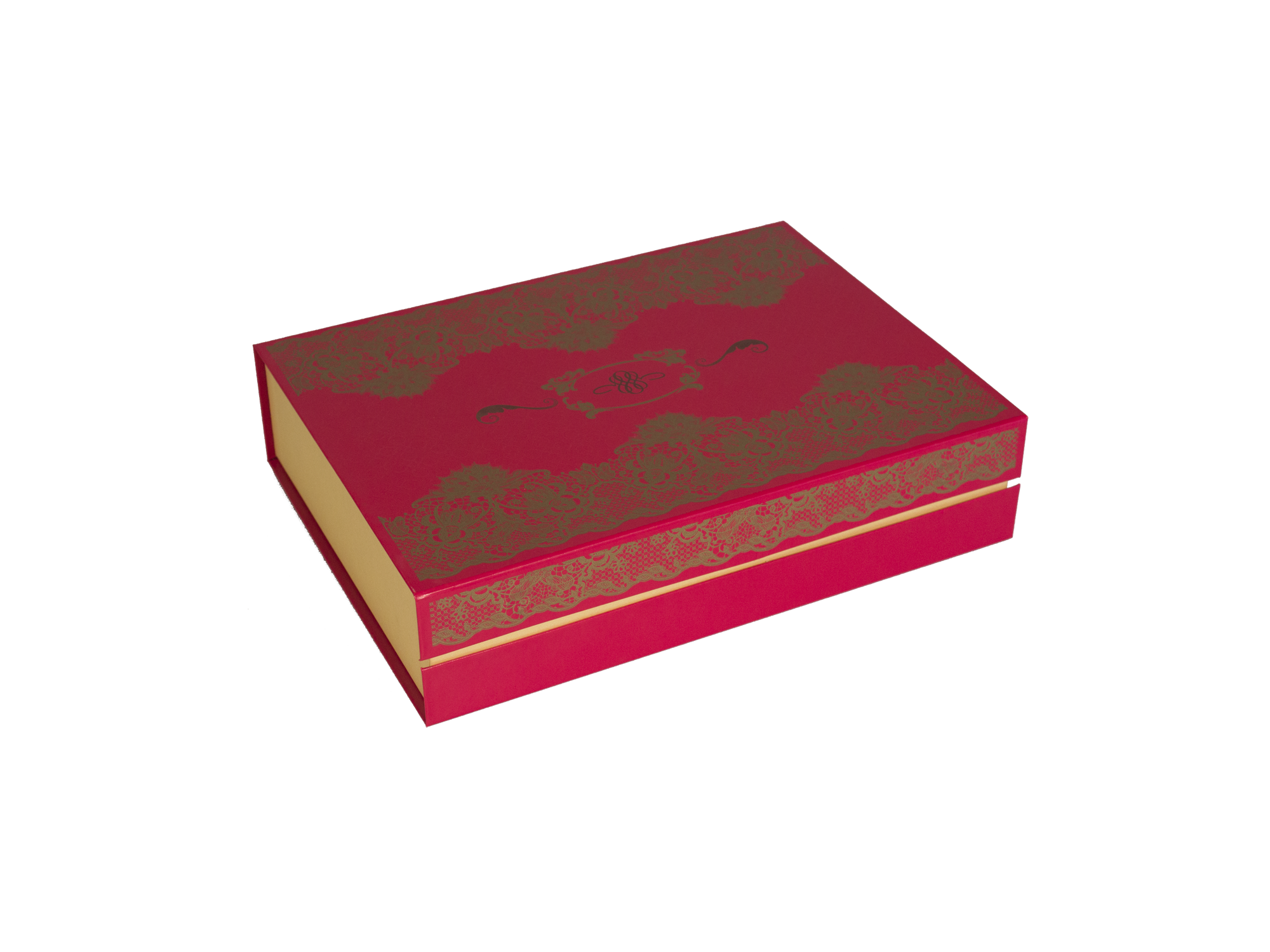 Коробка на магнитах для подарочного набора, красный, 350*260*80 мм